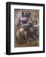 Virgin and Child with St. Anne and Infant-Leonardo da Vinci-Framed Giclee Print