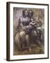 Virgin and Child with St. Anne and Infant-Leonardo da Vinci-Framed Premium Giclee Print