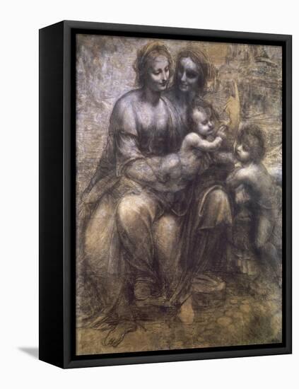 Virgin and Child with St. Anne and Infant-Leonardo da Vinci-Framed Stretched Canvas