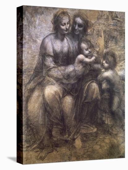 Virgin and Child with St. Anne and Infant-Leonardo da Vinci-Stretched Canvas