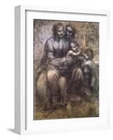 Virgin and Child with St. Anne and Infant-Leonardo da Vinci-Framed Giclee Print