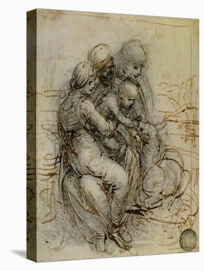 Virgin and Child with St. Anne-Leonardo da Vinci-Stretched Canvas