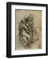Virgin and Child with St. Anne-Leonardo da Vinci-Framed Giclee Print