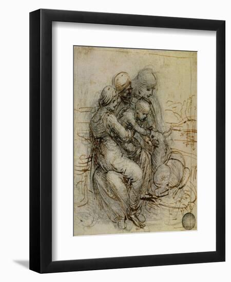 Virgin and Child with St. Anne-Leonardo da Vinci-Framed Giclee Print