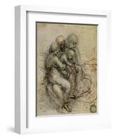 Virgin and Child with St. Anne-Leonardo da Vinci-Framed Giclee Print