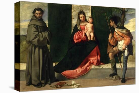 Virgin and Child with St. Anthony of Padua and St. Rocco-Giorgione-Stretched Canvas
