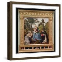 Virgin and Child with St. Jerome and St. Dominic (Oil and Tempera on Panel)-Filippino Lippi-Framed Giclee Print