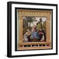 Virgin and Child with St. Jerome and St. Dominic (Oil and Tempera on Panel)-Filippino Lippi-Framed Giclee Print