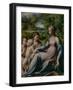 Virgin and Child with St. John the Baptist and Mary Magdalene, 1535-40-Parmigianino-Framed Giclee Print