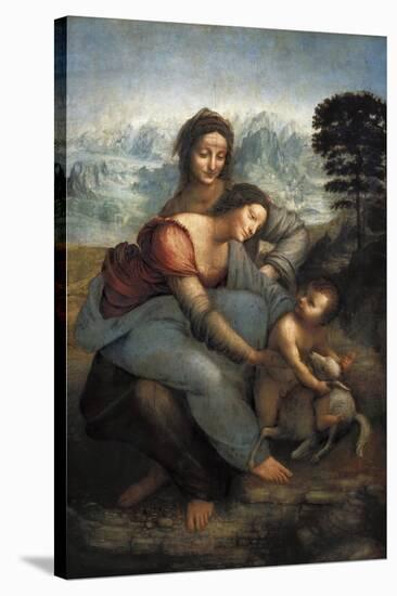 Virgin and Child with St-Leonardo da Vinci-Stretched Canvas