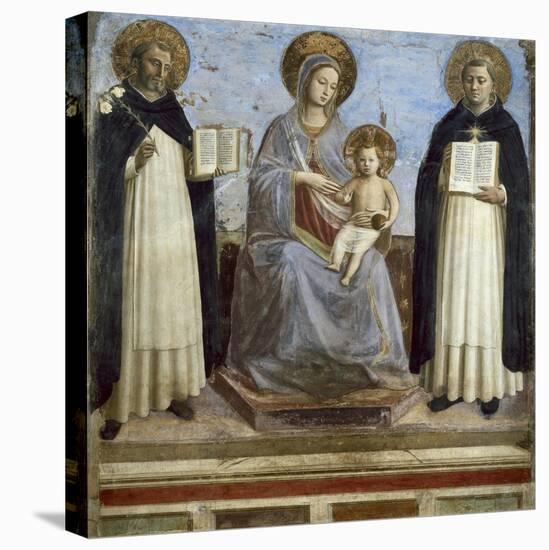 Virgin and Child with Sts. Dominic and Thomas Aquinas-Fra Angelico-Stretched Canvas