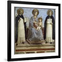 Virgin and Child with Sts. Dominic and Thomas Aquinas-Fra Angelico-Framed Art Print