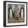 Virgin and Child with Sts. Dominic and Thomas Aquinas-Fra Angelico-Framed Art Print