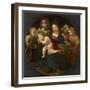 Virgin and Child with the Young Saint John the Baptist, Saint Cecilia, and Angels, C.1505-Piero di Cosimo-Framed Giclee Print
