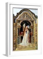 Virgin and Child with Three Angels, Central Panel of a Triptych, circa 1509-Quentin Metsys-Framed Giclee Print