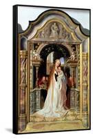 Virgin and Child with Three Angels, Central Panel of a Triptych, circa 1509-Quentin Metsys-Framed Stretched Canvas