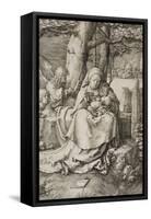 Virgin and Child with Two Angels, 1523-Lucas van Leyden-Framed Stretched Canvas