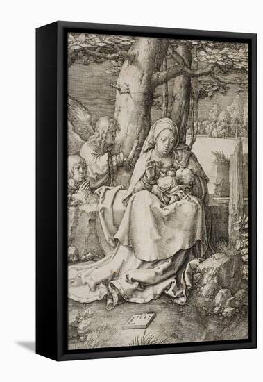 Virgin and Child with Two Angels, 1523-Lucas van Leyden-Framed Stretched Canvas