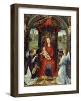 Virgin and Child with Two Angels-Hans Memling-Framed Giclee Print