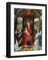 Virgin and Child with Two Angels-Hans Memling-Framed Giclee Print