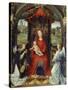 Virgin and Child with Two Angels-Hans Memling-Stretched Canvas
