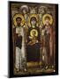 Virgin and Child with Two Saints, Byzantine Icon-null-Mounted Giclee Print