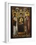 Virgin and Child with Two Saints, Byzantine Icon-null-Framed Giclee Print