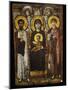 Virgin and Child with Two Saints, Byzantine Icon-null-Mounted Giclee Print