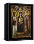 Virgin and Child with Two Saints, Byzantine Icon-null-Framed Stretched Canvas