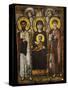Virgin and Child with Two Saints, Byzantine Icon-null-Stretched Canvas