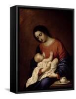 Virgin and Child-Francisco de Zurbarán-Framed Stretched Canvas