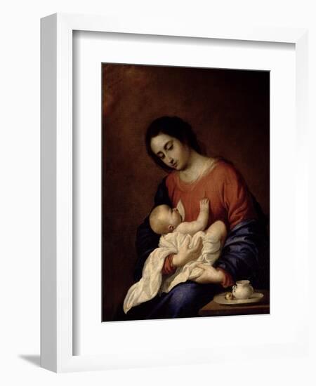 Virgin and Child-Francisco de Zurbarán-Framed Giclee Print