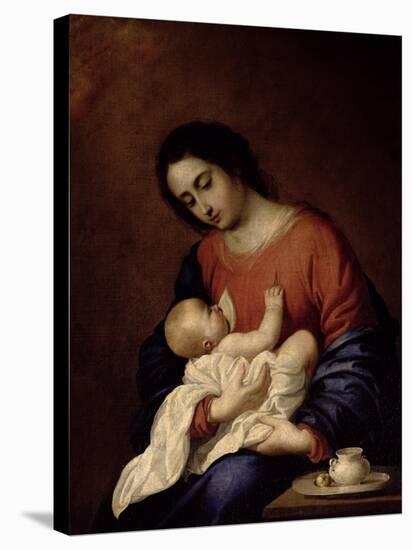 Virgin and Child-Francisco de Zurbarán-Stretched Canvas