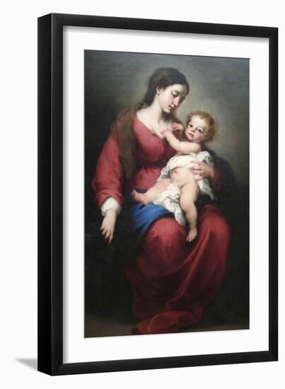 Virgin and Child-Bartolome Esteban Murillo-Framed Art Print