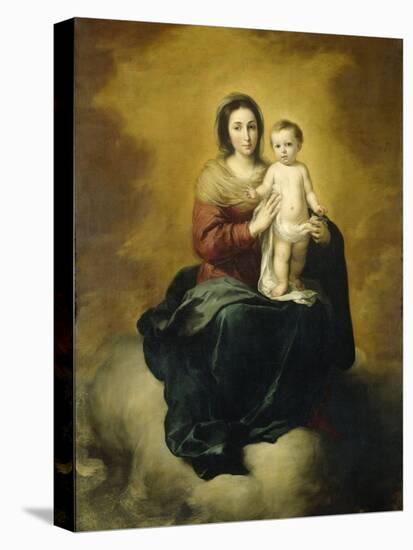 Virgin and Child-Bartolome Esteban Murillo-Stretched Canvas