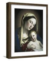 Virgin and Child-Giovanni Battista Salvi da Sassoferrato-Framed Art Print