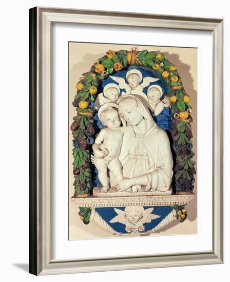 Virgin and Child-Andrea Della Robbia-Framed Giclee Print