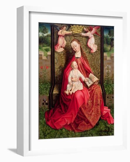 Virgin and Child-Master of the Embroidered Foliage-Framed Giclee Print