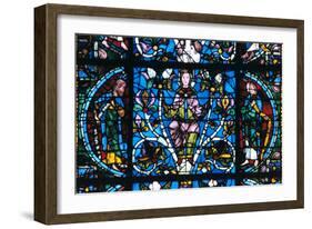 Virgin and Prophets, Stained Glass, Chartres Cathedral, France, 1194-1260-null-Framed Photographic Print