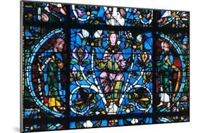 Virgin and Prophets, Stained Glass, Chartres Cathedral, France, 1194-1260-null-Mounted Photographic Print