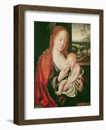 Virgin and Sleeping Child-Joos Van Cleve-Framed Giclee Print