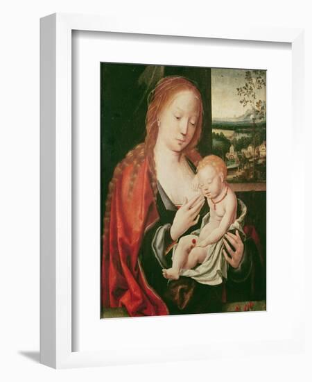 Virgin and Sleeping Child-Joos Van Cleve-Framed Giclee Print