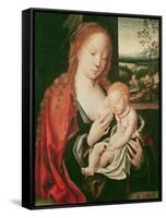 Virgin and Sleeping Child-Joos Van Cleve-Framed Stretched Canvas