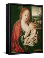 Virgin and Sleeping Child-Joos Van Cleve-Framed Stretched Canvas