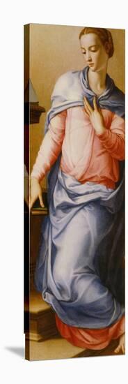 Virgin Annunciate, 1540-1545-Agnolo Bronzino-Stretched Canvas