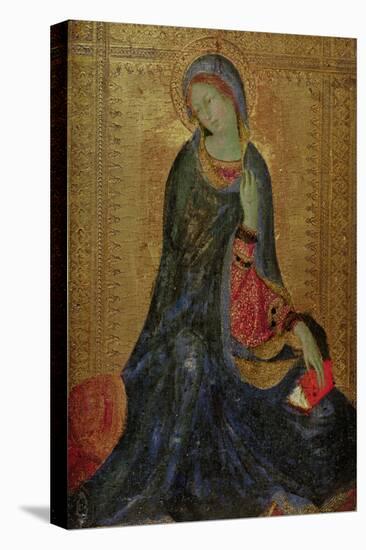Virgin Annunciate, Right Hand Panel of Diptych, 1340-44-Simone Martini-Stretched Canvas