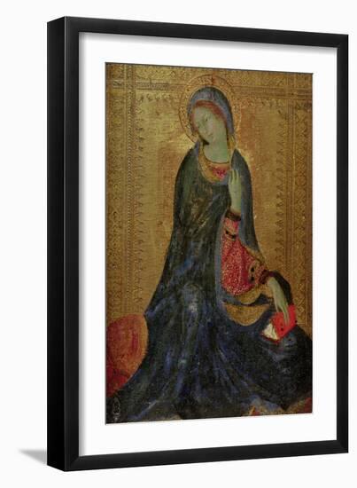 Virgin Annunciate, Right Hand Panel of Diptych, 1340-44-Simone Martini-Framed Giclee Print