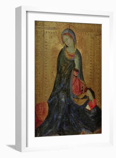 Virgin Annunciate, Right Hand Panel of Diptych, 1340-44-Simone Martini-Framed Giclee Print