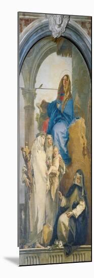 Virgin Appearing to St Catherine of Siena, Rosa of Lima and Agnes of Montepulciano-Giambattista Tiepolo-Mounted Giclee Print