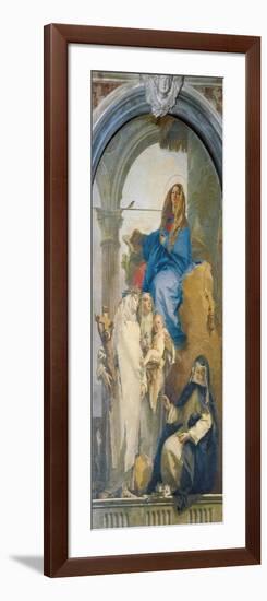 Virgin Appearing to St Catherine of Siena, Rosa of Lima and Agnes of Montepulciano-Giambattista Tiepolo-Framed Giclee Print